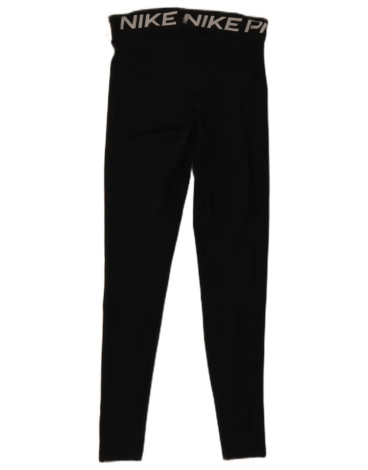 Nike Ženske Dri Fit Graphic Leggings UK 10 Male crne poliesterske