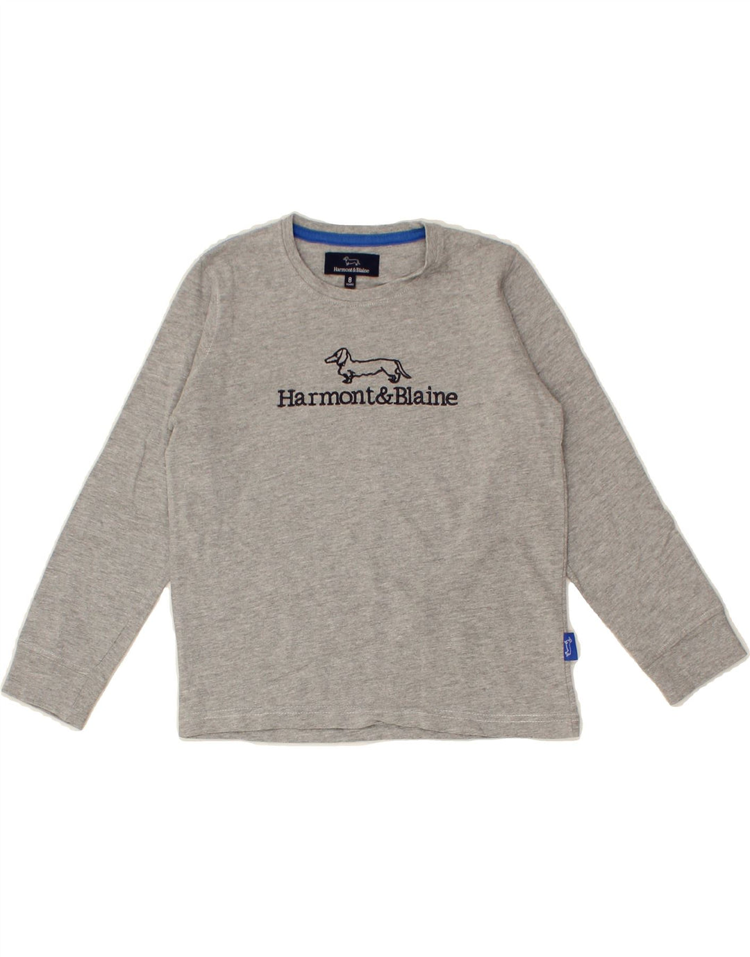 HARMONT & BLAINE Boys Graphic T-Shirt Top 7-8 Years Grey Vintage Harmont & Blaine and Second-Hand Harmont & Blaine from Messina Hembry 
