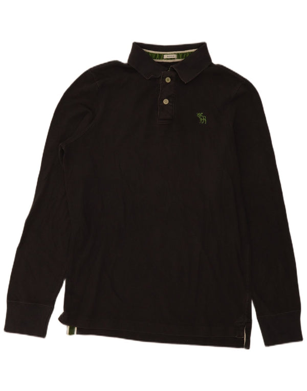 Abercrombie & Fitch muška polo majica dugih rukava 2XL sivi pamuk