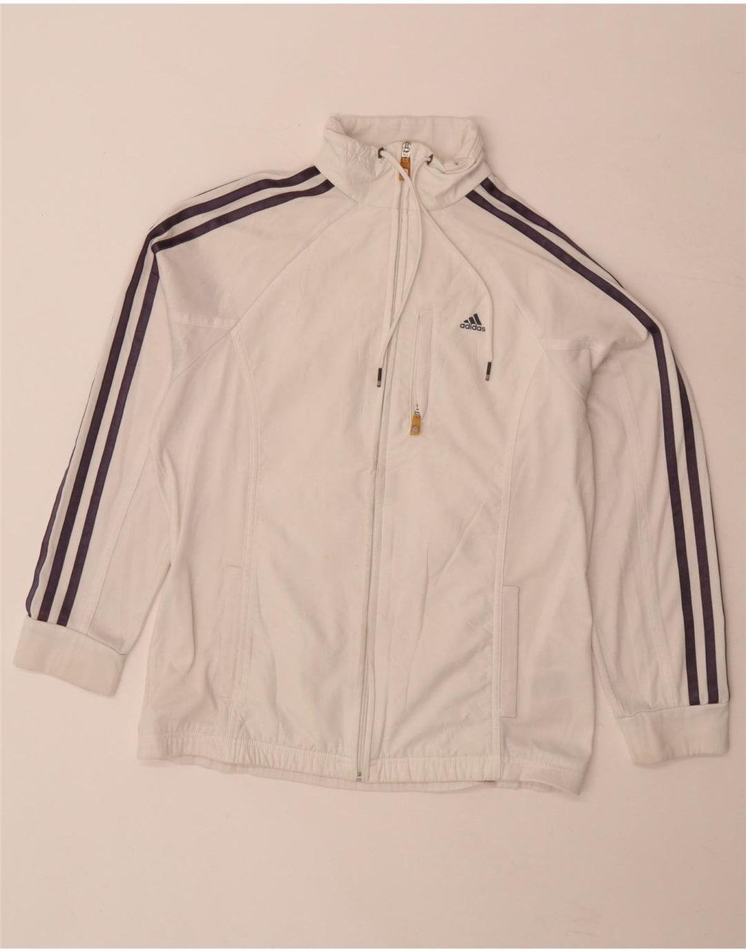 Adidas ženska trenirka Climalite gornja jakna UK 14 veliki bijeli poliester