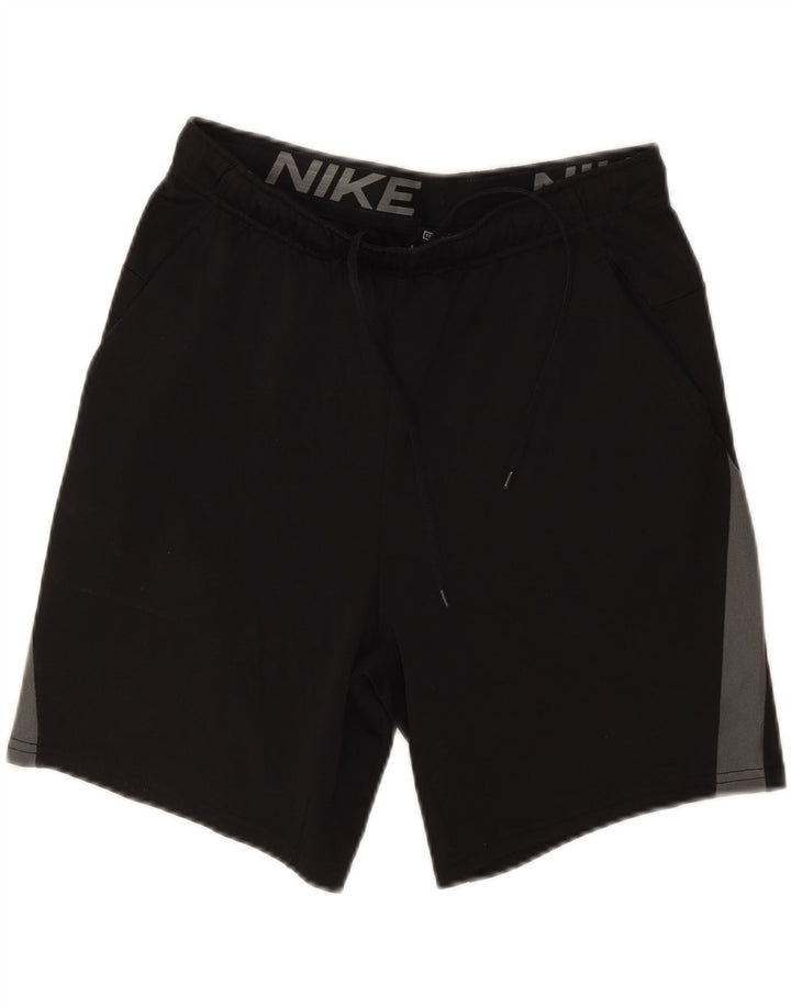 Nike muške Dri Fit standardne sportske kratke hlače srednje crne boje od poliestera