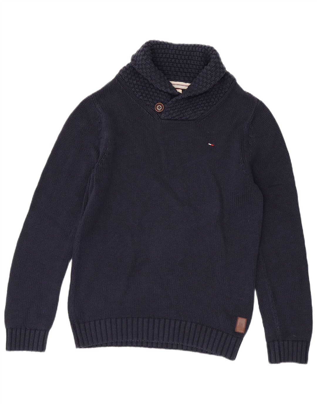 Tommy Hilfiger muški džemper sa šal izrezom srednje tamnoplave boje