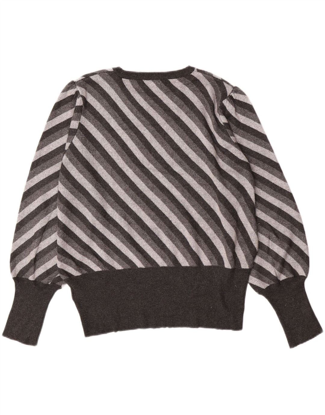 MARKS & SPENCER Ženski džemper s okruglim izrezom UK 18 XL sivo na pruge