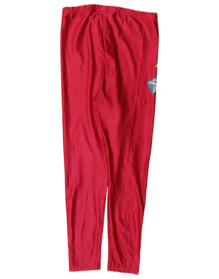 Asics Girls Graphic Leggings 13-14 Years Large Pink Poliester