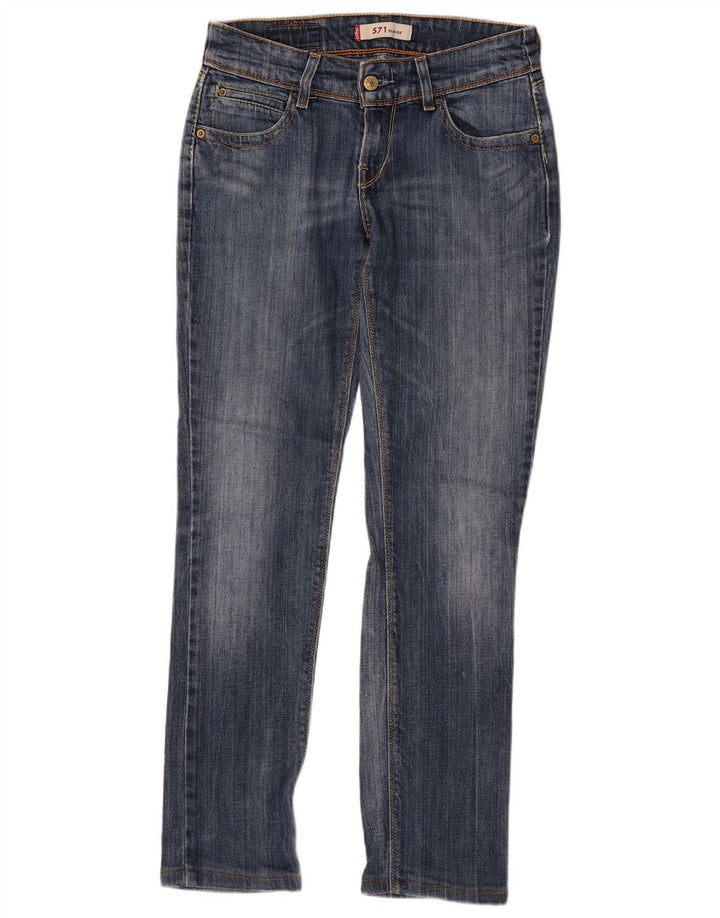 Levi's ženske 571 uske traperice W29 L30 plavi pamuk