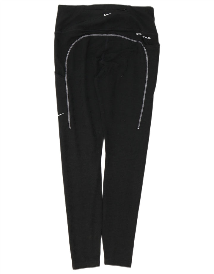 Nike Ženske Dri Fit Leggings UK 14 Srednje crni poliester