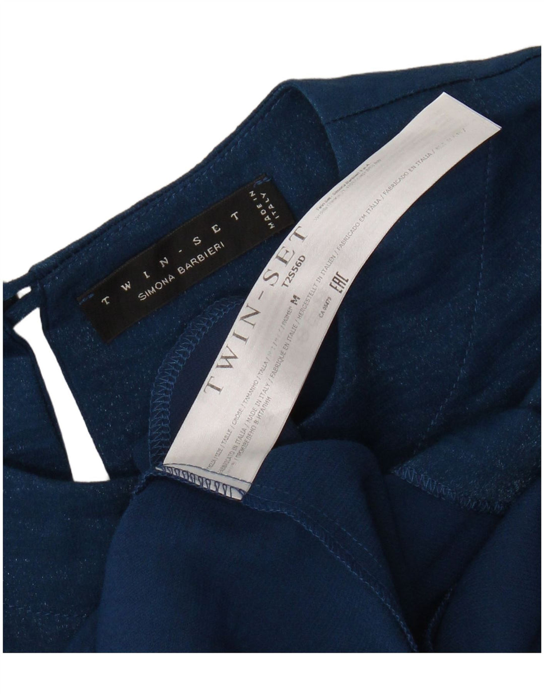 SIMONA BARBIERI Ženska plava haljina s 3/4 rukavima UK 14 srednje plava