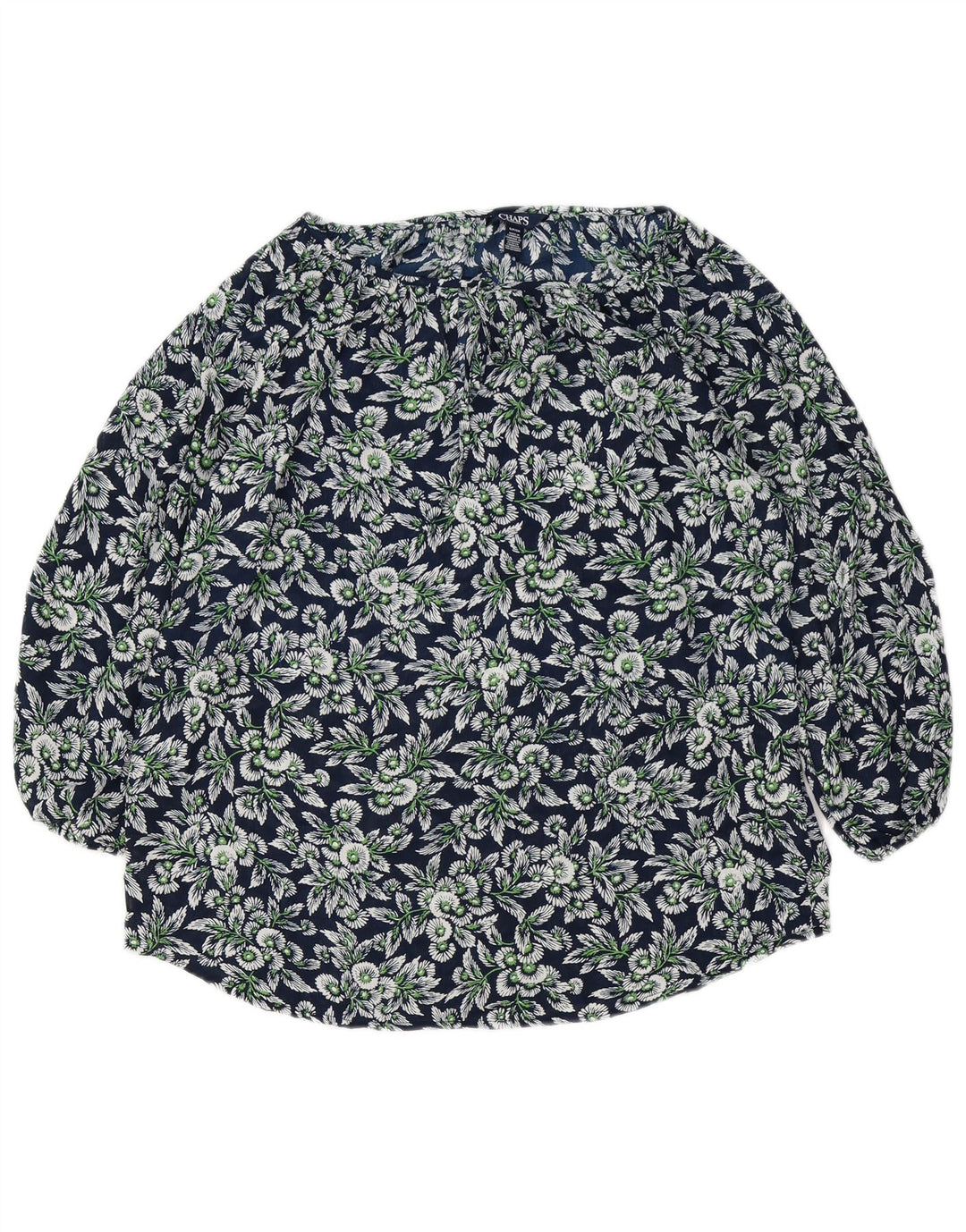 CHAPS Ženska prevelika majica s 3/4 rukavima UK 10 Mala tamnoplava cvjetna