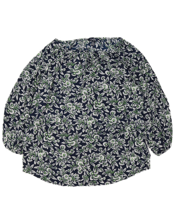 CHAPS Ženska prevelika majica s 3/4 rukavima UK 10 Mala tamnoplava cvjetna