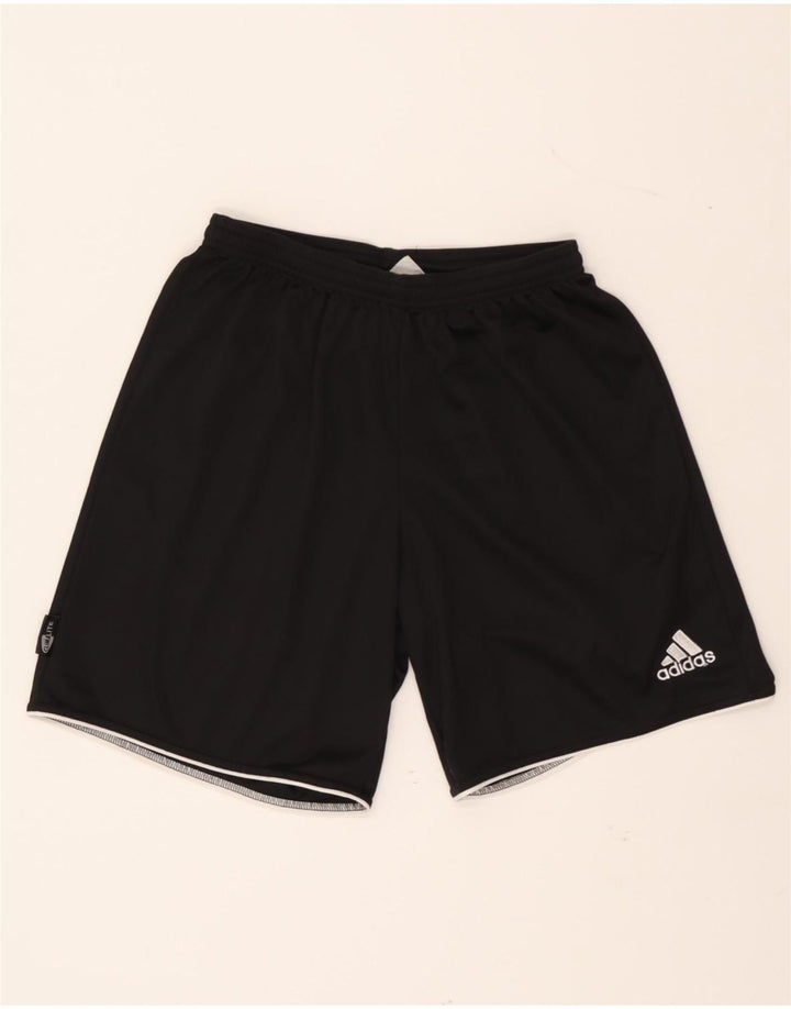 ADIDAS Boys Climalite Sport Shorts 9-10 Years Medium Black Polyester Vintage Adidas and Second-Hand Adidas from Messina Hembry 