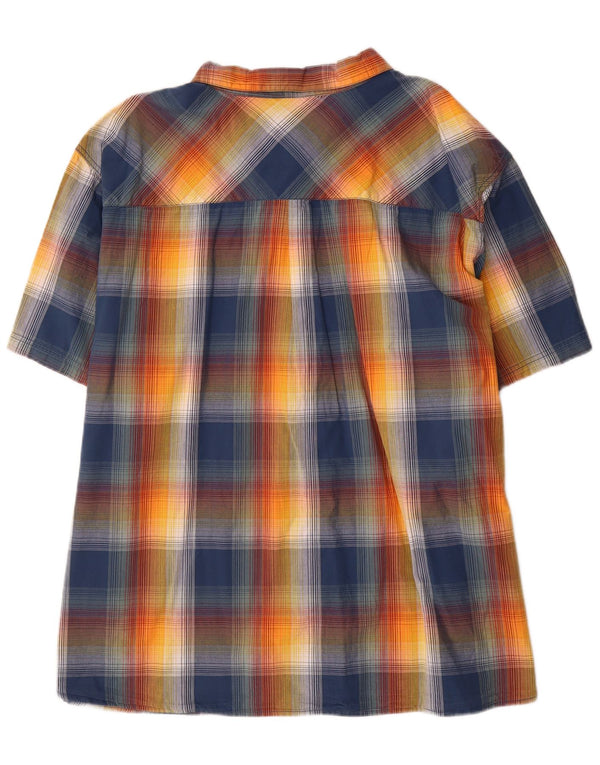 Weird Fish Mens Short Sleeve Shirt 5XL Multicoloured Check Cotton