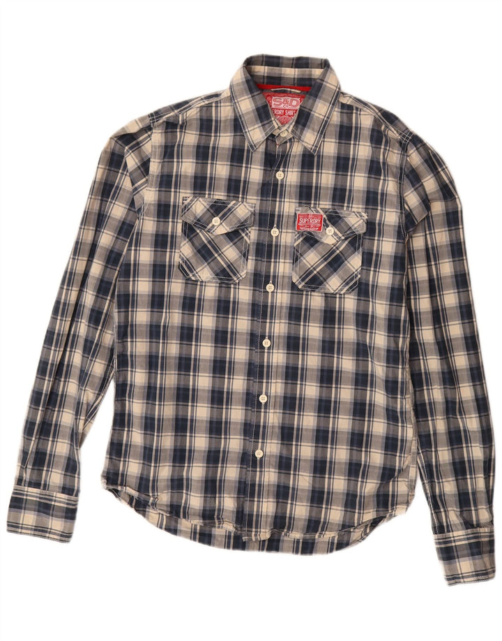 Superdry muška košulja, veliki tamnoplavi karirani pamuk