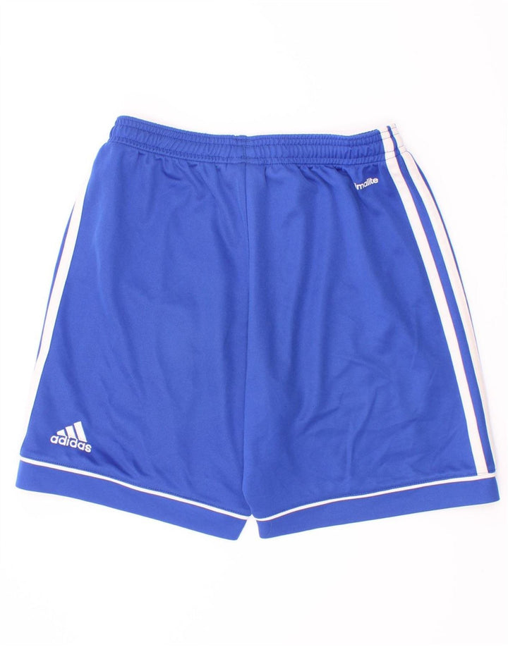 Sportske kratke hlače Adidas Climalite za dječake 11-12 godina, plavi poliester
