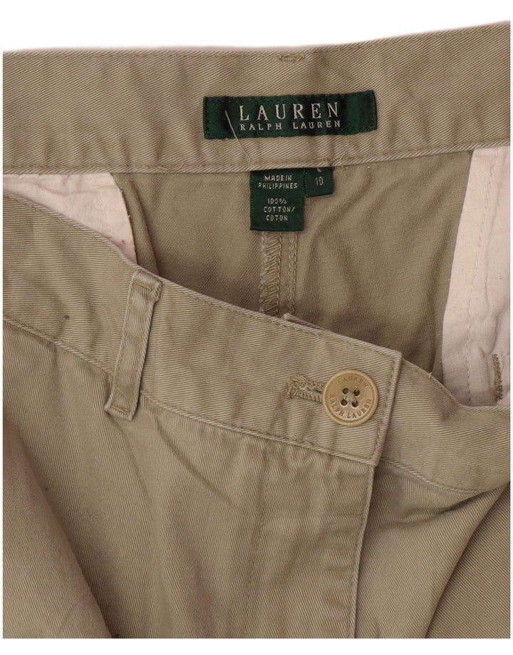 RALPH LAUREN Ženske chino kratke hlače US 10 Large W32 kaki pamuk