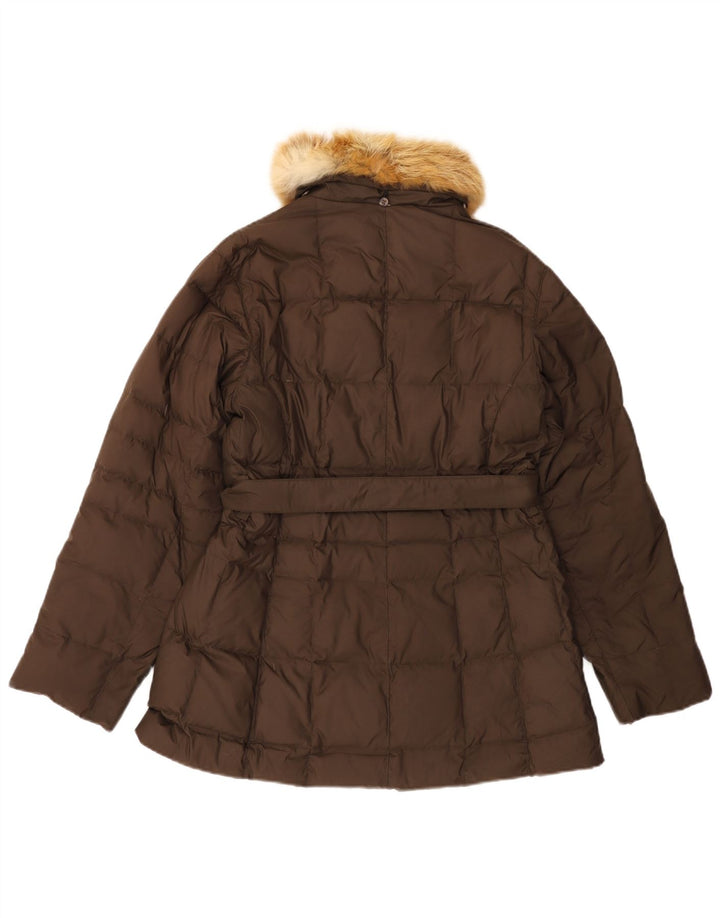 PIUMINO SIBERIANO Womens Padded Jacket UK 14 Medium Brown Polyester