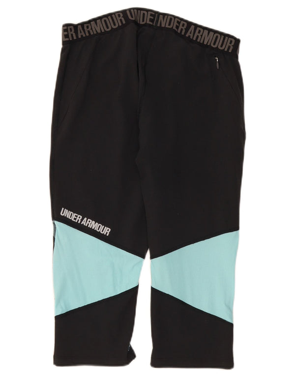 Under Armour Ženske Heat Gear Graphic Leggings UK 14 Large Grey Colourblock