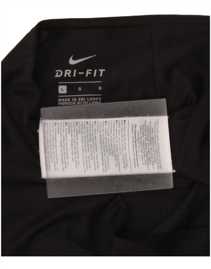 Nike Ženske Dri Fit Leggings UK 16 Veliki crni poliester