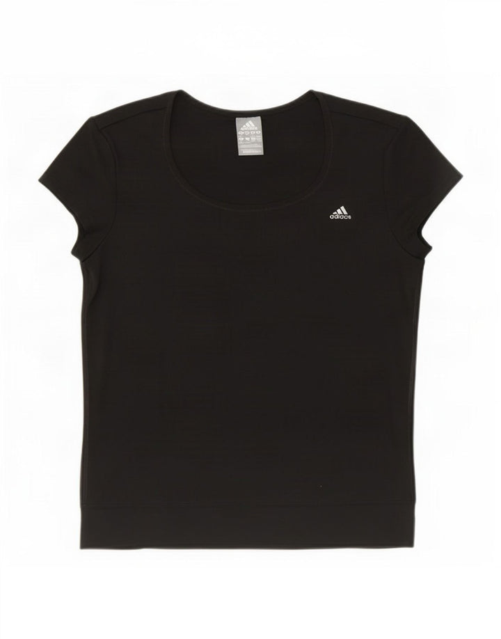 Adidas ženska majica kratkih rukava Climalite UK 12/14 srednji crni poliester