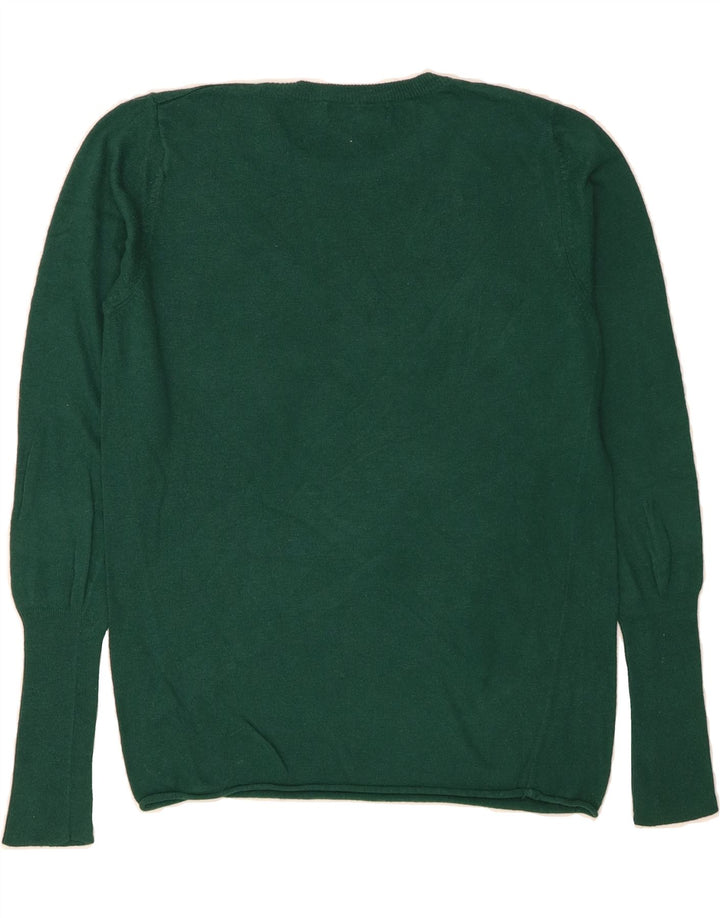 MOSSIMO Womens Crew Neck Jumper Sweater UK 14 Large Green Nylon Vintage Mossimo and Second-Hand Mossimo from Messina Hembry 