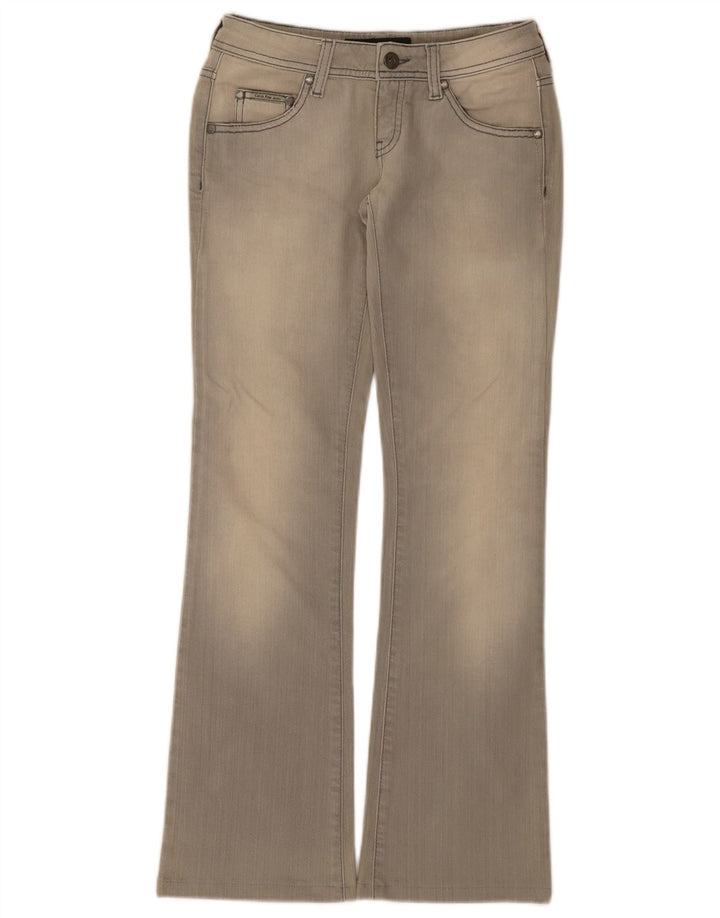 Ženske traperice Calvin Klein Bootcut W26 L30 sivi pamuk