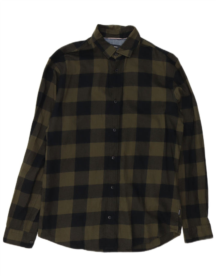 Jack & Jones muška flanelska košulja, srednji kaki karirani pamuk