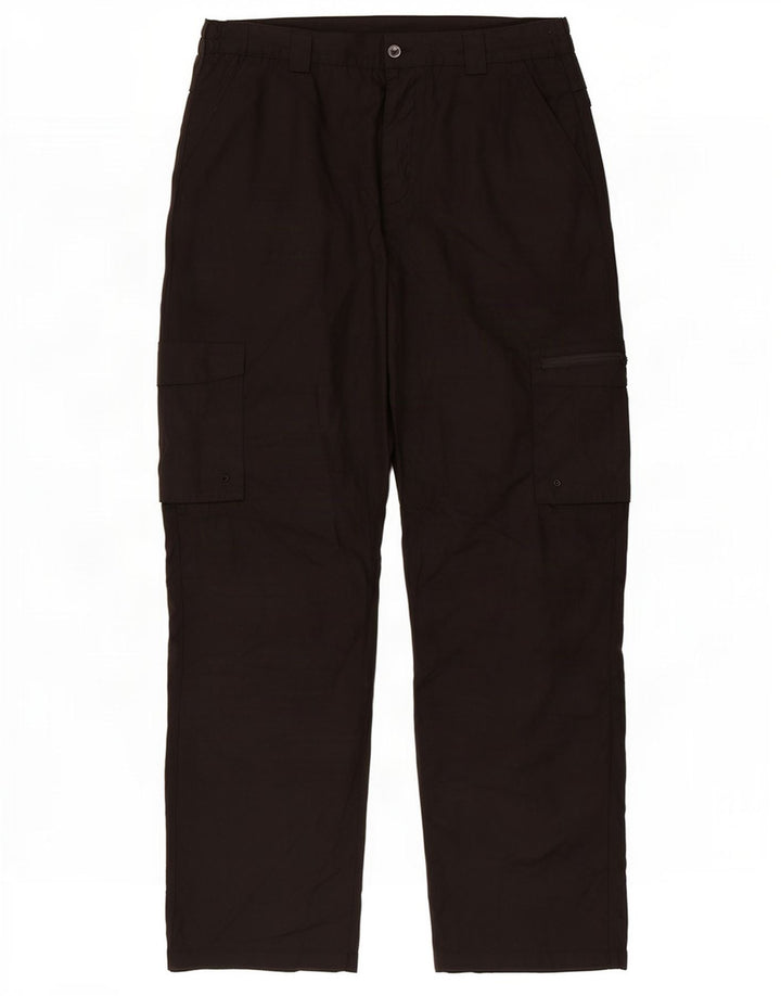 Mountain Warehouse muške ravne kargo hlače W38 L29 crni poliester