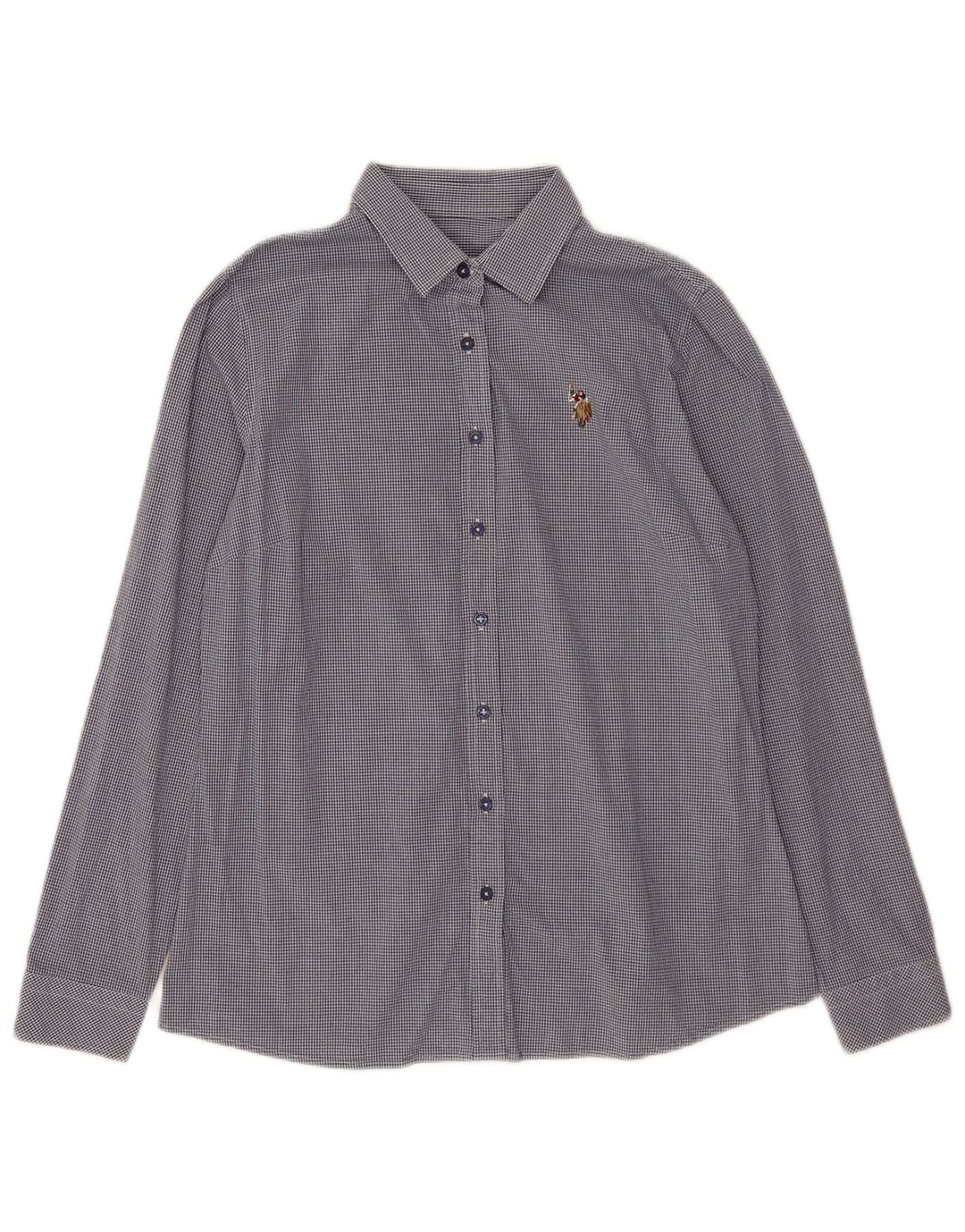 U.S. Polo Assn. Ženska košulja EU 38 Srednje tamnoplavi pamuk od ginghama