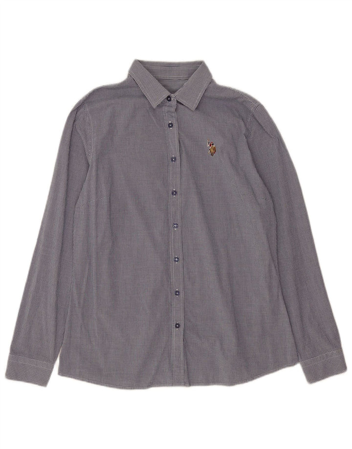 U.S. Polo Assn. Ženska košulja EU 38 Srednje tamnoplavi pamuk od ginghama