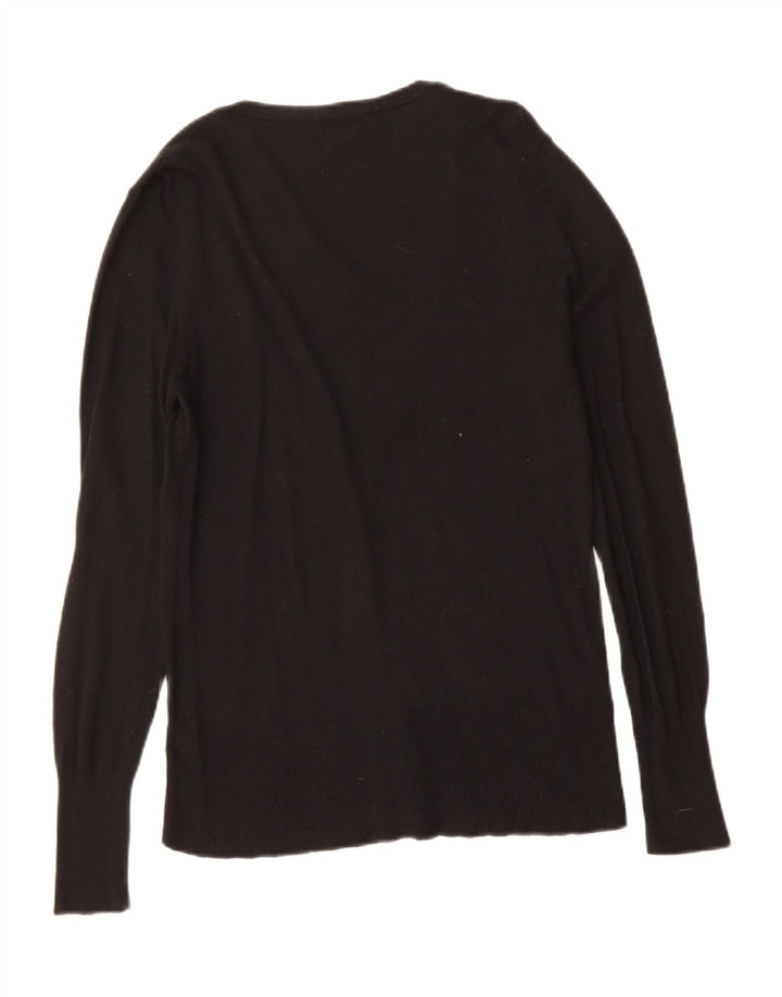 MOSSIMO Womens Cardigan Sweater UK 12 Medium Black Nylon Vintage Mossimo and Second-Hand Mossimo from Messina Hembry 
