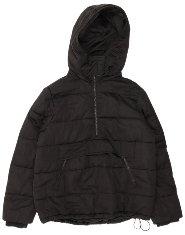Zara ženska oversized s kapuljačom podstavljena anorak jakna UK 10 Mala crna