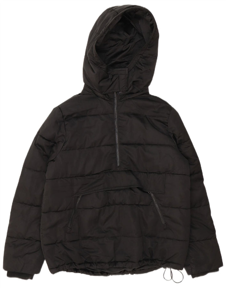 Zara ženska oversized s kapuljačom podstavljena anorak jakna UK 10 Mala crna