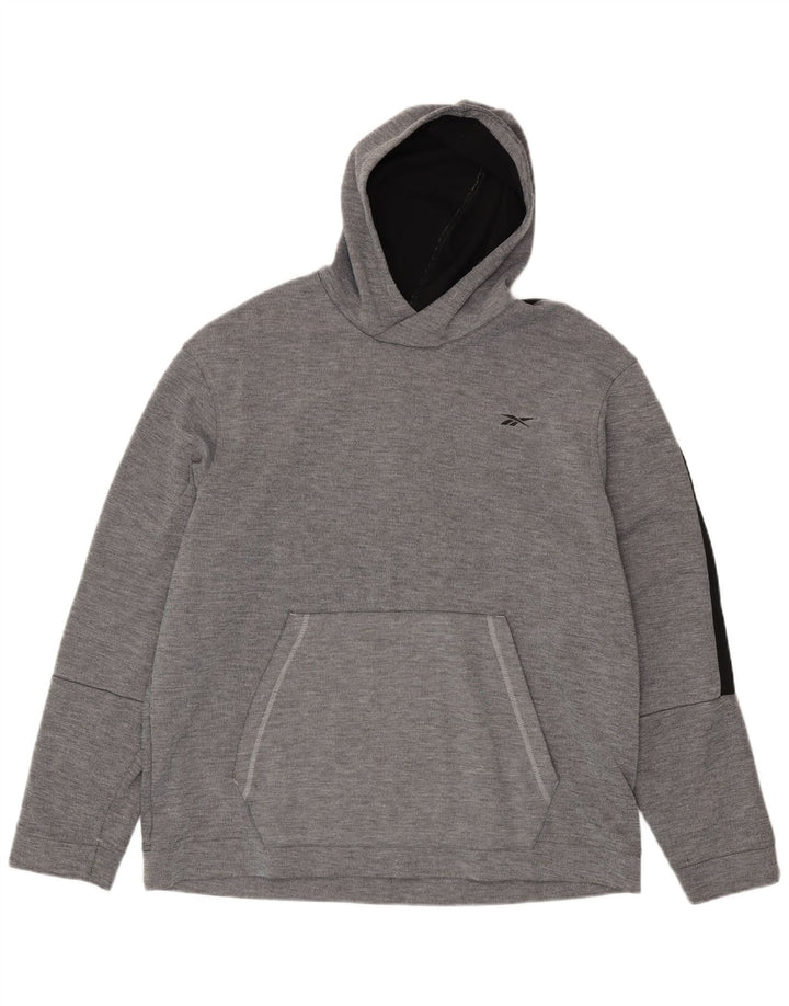Reebok muška majica s kapuljačom XL sivi poliester u boji