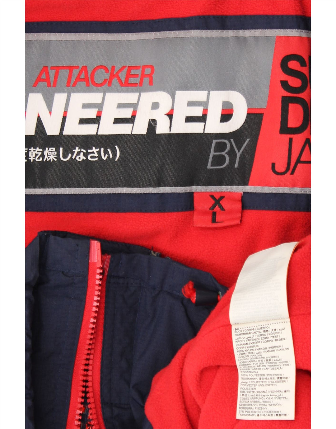 SUPERDRY ženska jakna vjetrovka UK 18 XL tamnoplavi najlon