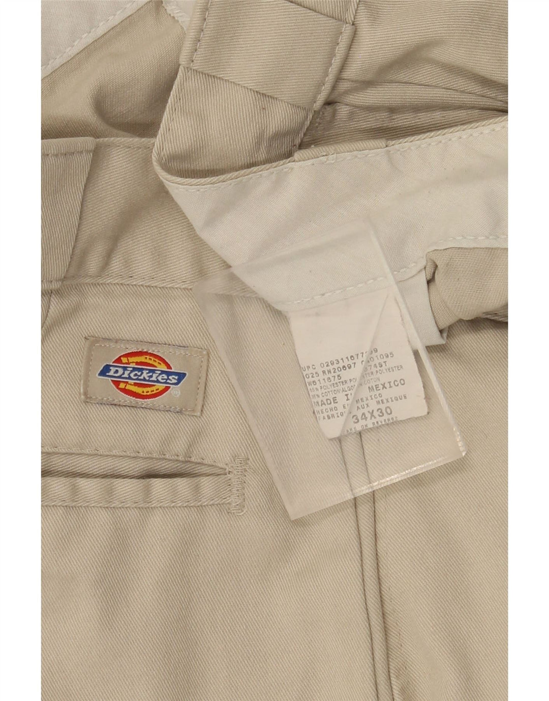 DICKIES Muške ravne chino hlače W34 L30 bež poliester