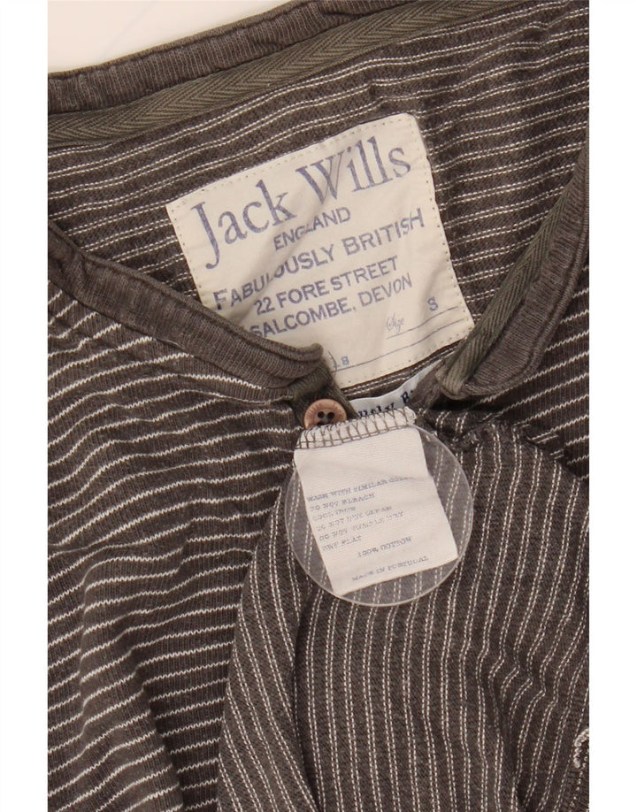 JACK WILLS Muška majica dugih rukava, male sive pruge, pamuk