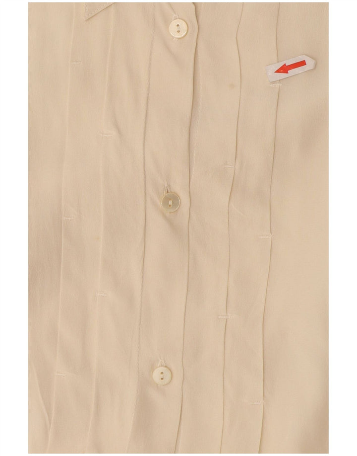 Vintage ženska svečana košulja UK 16 Large Off White
