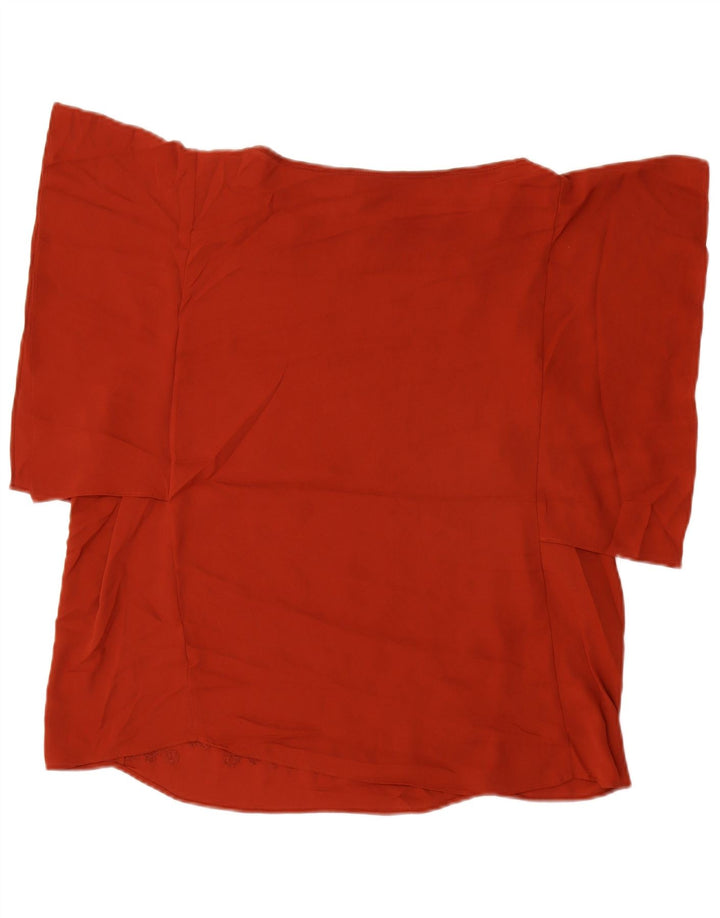 MOSSIMO ženski gornji dio bluze s krilima šišmiša UK 18 XL kestenjasto smeđa geometrijski poliester