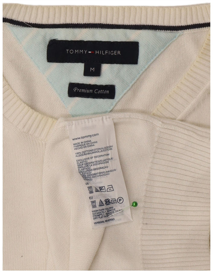 Tommy Hilfiger muški džemper s okruglim izrezom Srednje bijeli pamuk