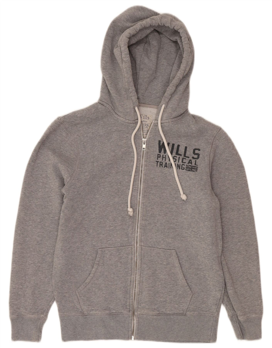 Jack Wills, muška majica s kapuljačom s patentnim zatvaračem, srednje sivi pamuk