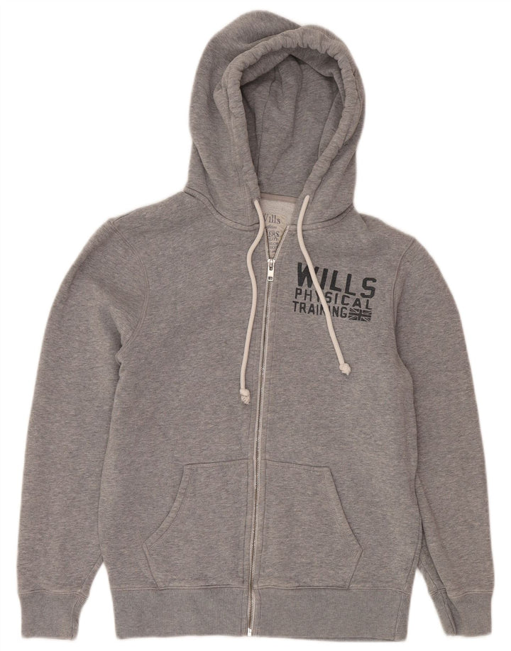 Jack Wills, muška majica s kapuljačom s patentnim zatvaračem, srednje sivi pamuk