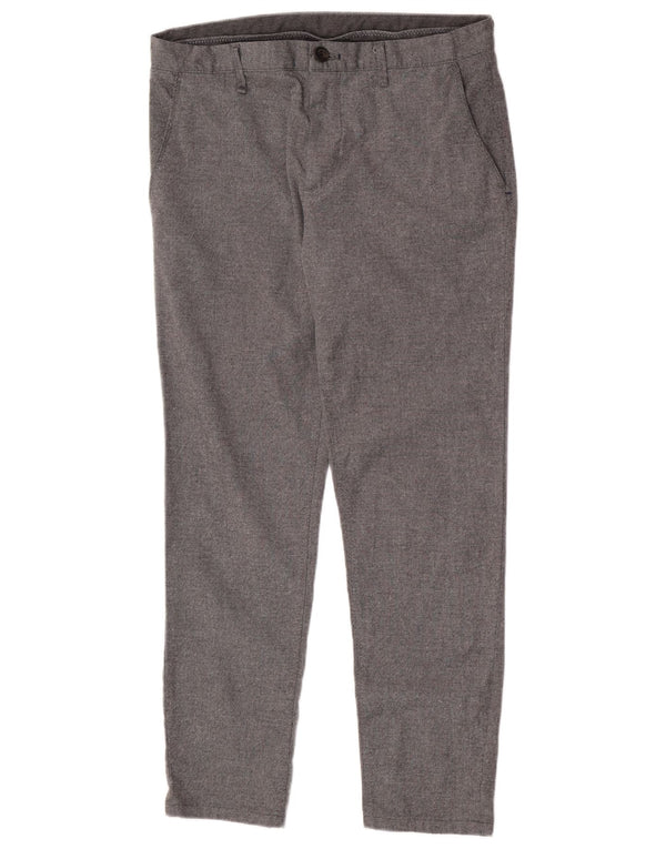 Zara Mens Slim Chino Trousers EU 42 Large W32 L28 Grey