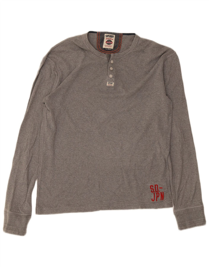 Superdry muška majica dugih rukava XL sivi pamuk