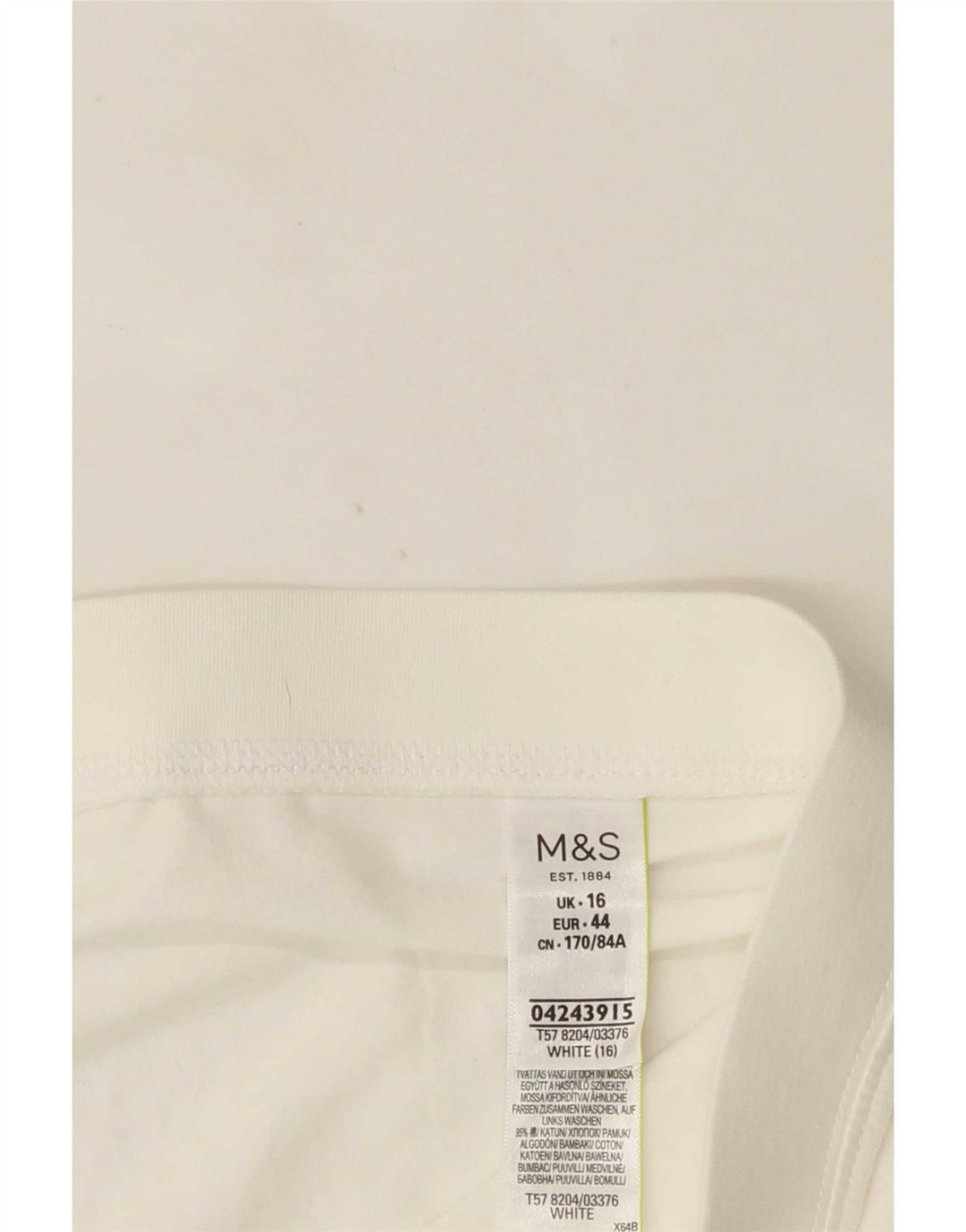 Marks & Spencer ženske kapri tajice UK 16 velike bijele pamučne
