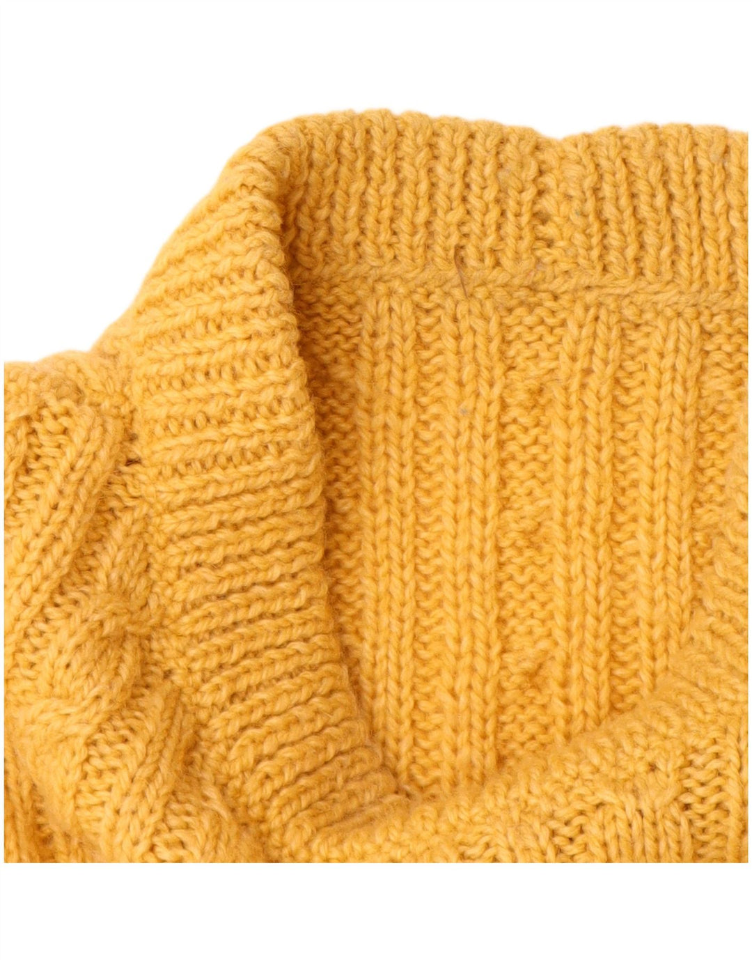 VINTAGE ženski džemper s kornjačičastim ovratnikom UK 14 Veliki žuti