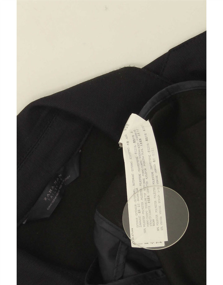 Zara muški trenč kaput UK 40 srednje tamnoplavi poliester