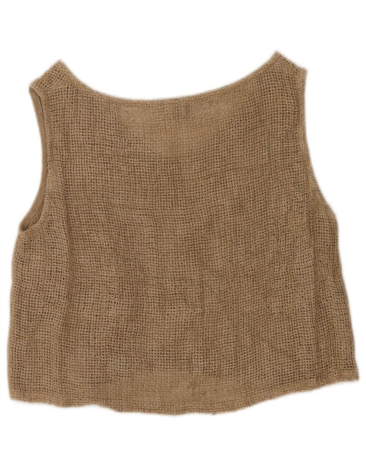 Vintage ženski prozirni set od 2 komada s 1 gumbom UK 12 srednje bež