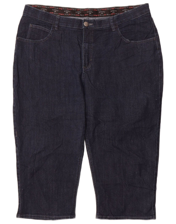 Lee ženske Riders Capri traperice US 20 3XL W40 L20 tamnoplavi pamuk