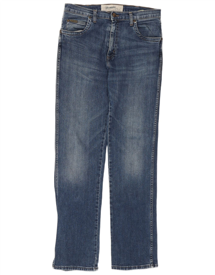 WRANGLER Muške ravne traperice W32 L33 plavi pamuk