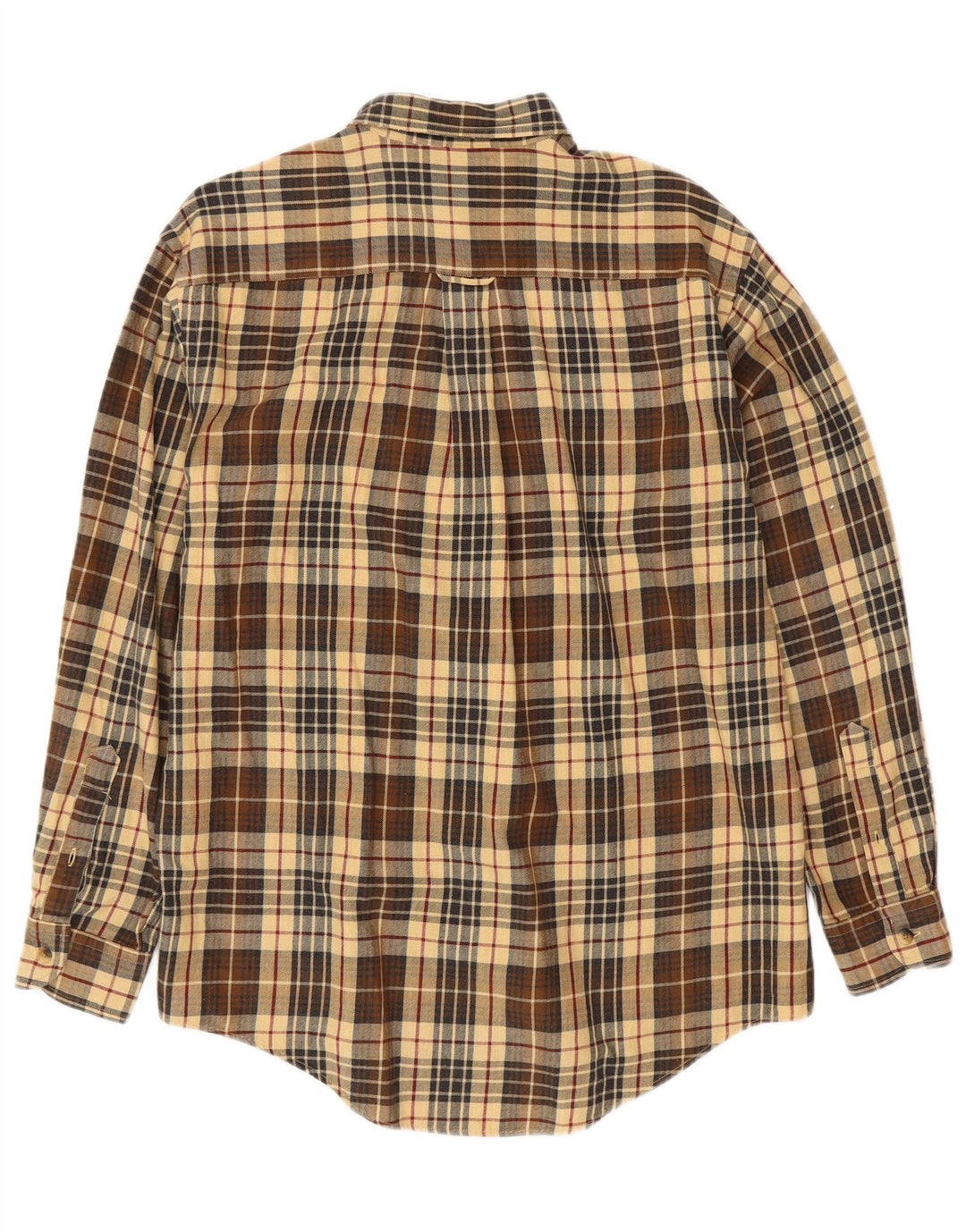 NAUTICA Muška flanelska košulja srednje smeđeg kariranog pamuka