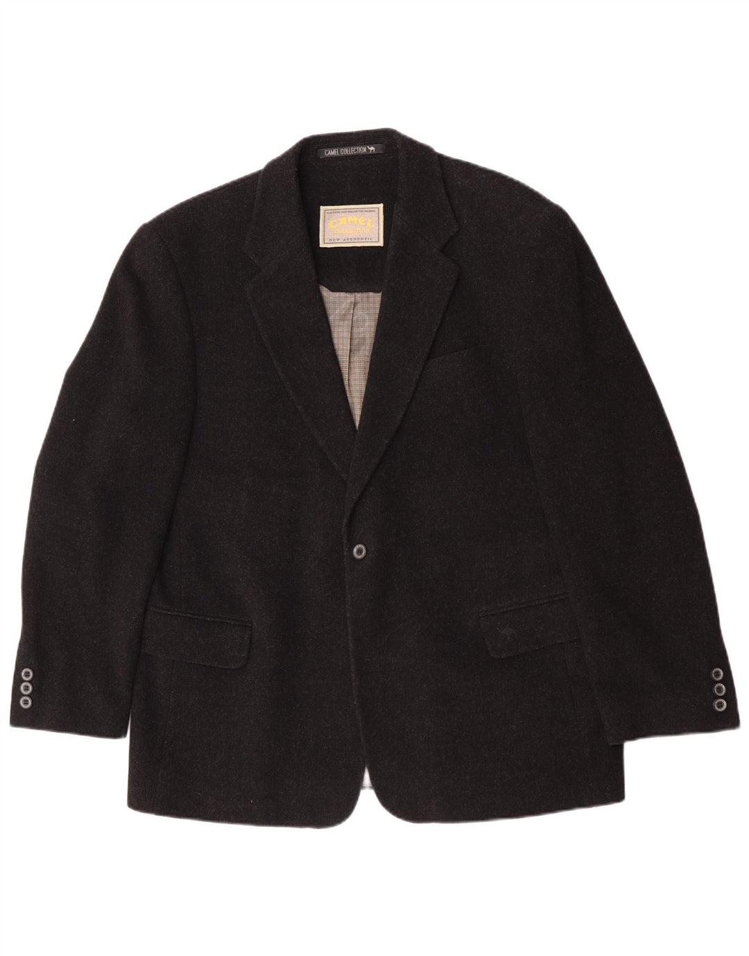 Camel Active muška jakna sako s jednim gumbom UK 40 XL crna djevičanska vuna